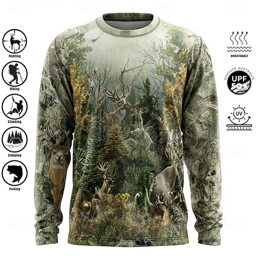 Men Long Sleeve T-shirt Polyes - Outdoor Adventure Trips ulasan dan harga