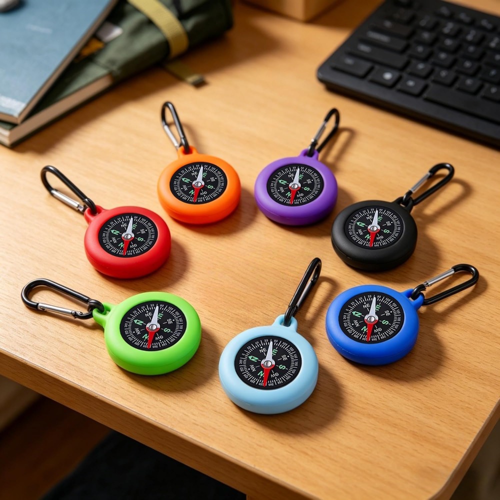 5-20 PCS Mini Compass Keychain - Outdoor Adventure Birthday Party ulasan dan harga